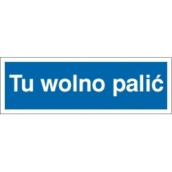 EG-tablice „Tu wolno palić” napis