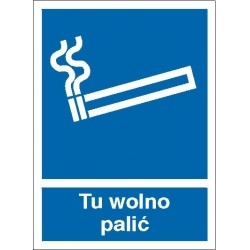 EG-tablice „Tu wolno palić” pionowa