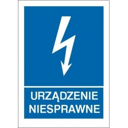 EG-tablice „Urządzenie niesprawne” pionowa