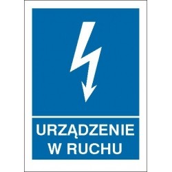 EG-tablice „Urządzenie w ruchu”