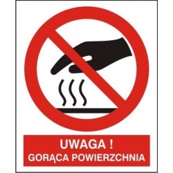 EG-tablice „Uwaga! Gorąca powierzchnia”