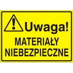 EG-tablice „Uwaga! Materiały niebezpieczne”