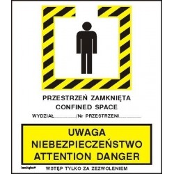 EG-tablice „Uwaga niebezpieczeństwo. Attention danger”