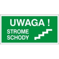 EG-tablice „Uwaga strome schody” z symbolem