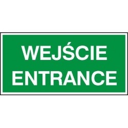 EG-tablice „Wejście entrance”