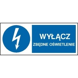 EG-tablice „Wyłącz zbędne oświetlenie” pozioma