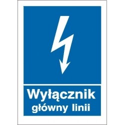 EG-tablice „Wyłącznik główny linii” pionowa