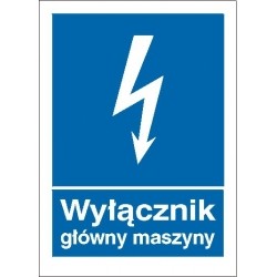 EG-tablice „Wyłącznik główny maszyny”