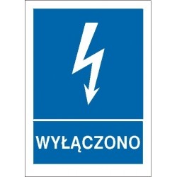 EG-tablice „Wyłączono” pionowa