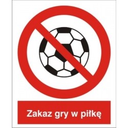 EG-tablice „Zakaz gry w piłkę”, symbol piłki