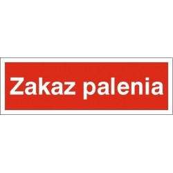 EG-tablice „Zakaz palenia” napis