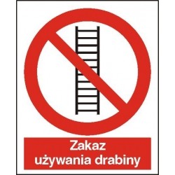 EG-tablice „Zakaz używania drabiny”