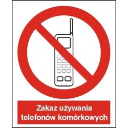 EG-tablice „Zakaz używania telefonów komórkowych”