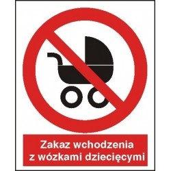 EG-tablice „Zakaz wchodzenia z wózkami dziecięcymi”