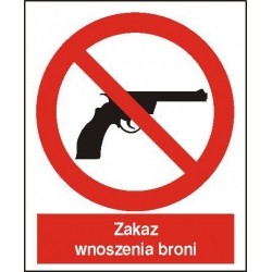 EG-tablice „Zakaz wnoszenia broni”