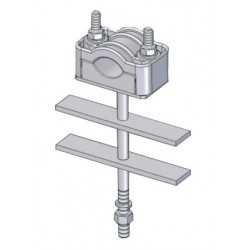 Kompletne uchwyty do mocowania kabli na słupach typu EG-ŻN-UKB-2(ż)km