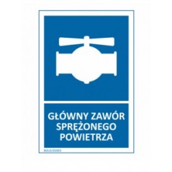 Główny zawór sprężonego powietrza Naklejka