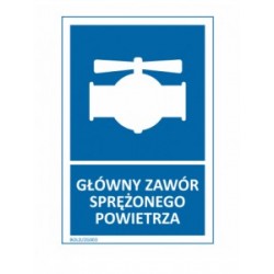 Główny zawór sprężonego powietrza Naklejka