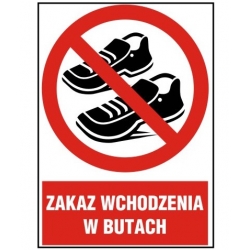 EG-tablice „Zakaz wchodzenia w butach”