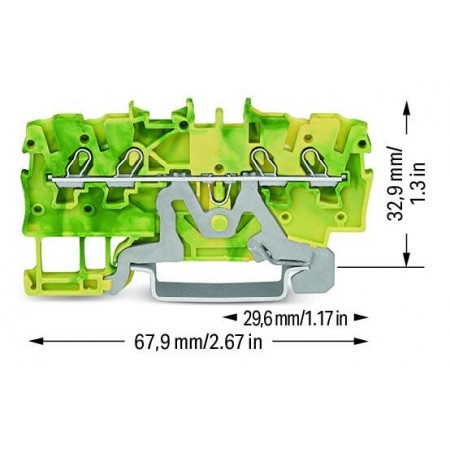 4-przewodowa złączka PE do zastosowań Ex e II 1 mm²