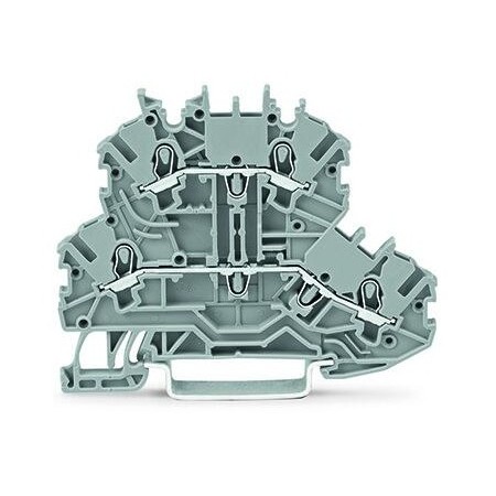 Złączka dwupiętrowa 4-przewodowa 1,00 mm² N/L szara