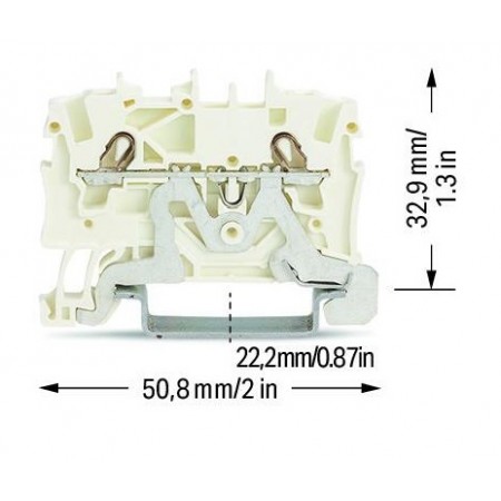 2-przewodowa złączka do ekranu do zastosowań Ex e II 1,5 mm² biała