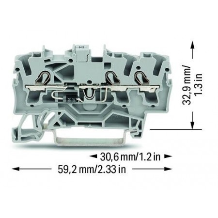 3-przewodowa Złączka do zabudowy elementów z diodą 2,5 mm²