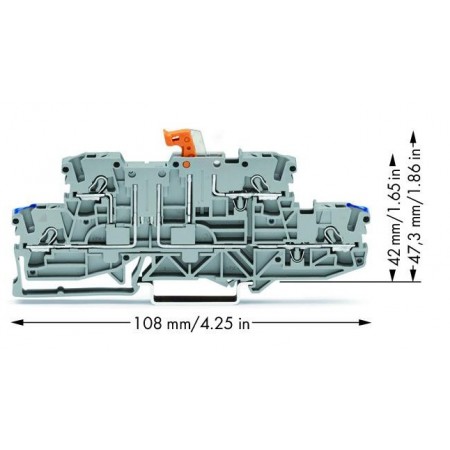 Dwupiętrowa podwójna złączka rozłączalna 2,5 mm² L/N