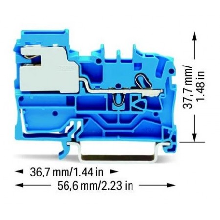 1-przewodowa złączka rozłączalna N 2,5 mm² niebieska