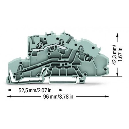 Piętrowa złączka instalacyjna, z otworem montażowym 2,5 mm²