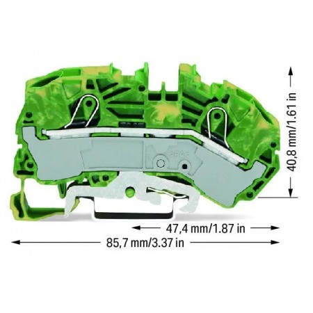 2-przewodowa złączka PE, moduł zasilający 16 mm²