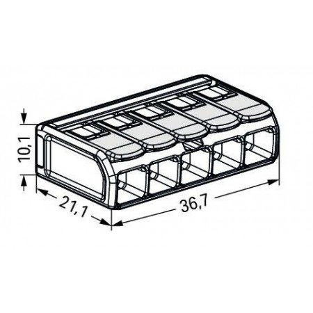 Złączka instalacyjna do zastosowań Ex e 5-przewodowa maks. 4 mm²