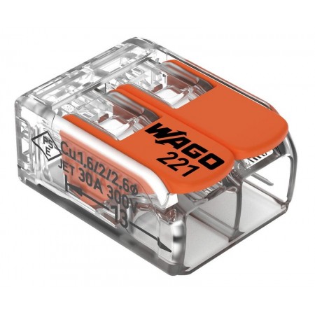 Złączka instalacyjna przeźroczysta 2-przewodowa maks. 6 mm²