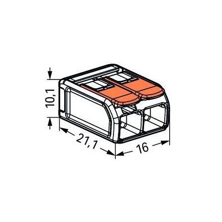 Złączka instalacyjna przeźroczysta 2-przewodowa maks. 6 mm²