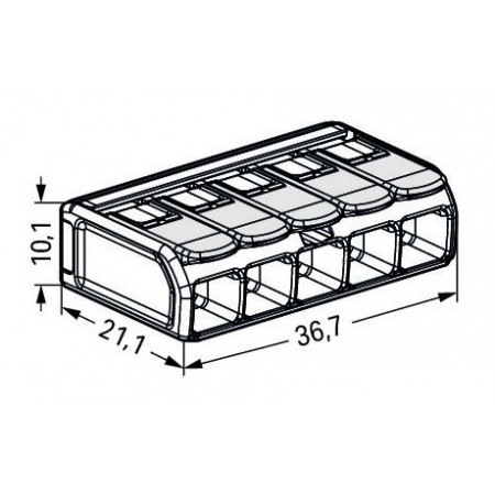 Złączka instalacyjna do zastosowań Ex e 5-przewodowa maks. 6 mm²