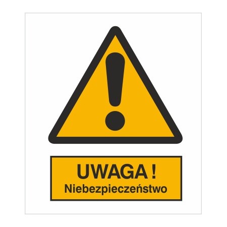EG-tablice „Uwaga! Niebezpieczeństwo” Naklejka