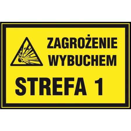 EG-tablice „Zagrożenie Wybuchem Strefa 1!” Metalowy