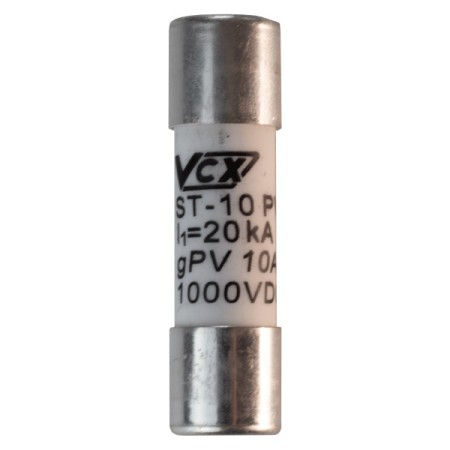 Wkładka topikowa cylindryczna 10×38 1000V DC SILVER