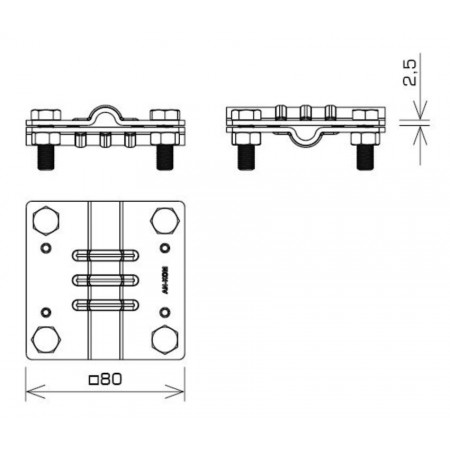 Złącze krzyżowe 2-płytkowe AN-03A/OG/-1