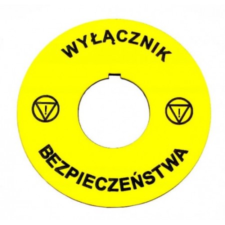 EG-tablice „Wyłącznik bezpieczeństwa” - naklejka