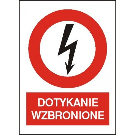 EG-tablice „Dotykanie wzbronione” pionowa