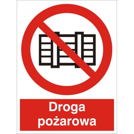 EG-tablice „Droga pożarowa” pionowa