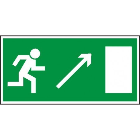 EG-tablice „Kierunek do wyjścia drogi ewakuacyjnej w górę w prawo (znak uzupełniający)”