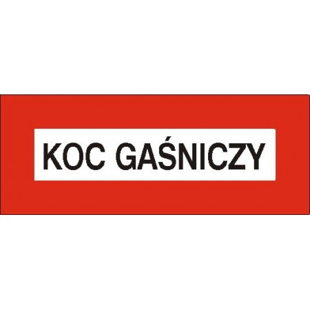 EG-tablice „Koc gaśniczy” pozioma