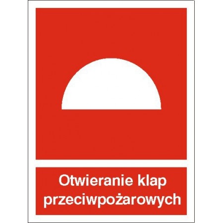 EG-tablice „Miejsce otwierania klap przeciwpożarowych”