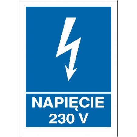 EG-tablice „Napięcie 230 V” pionowa