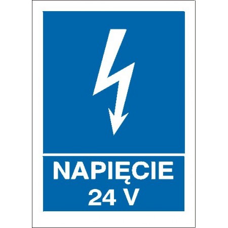 EG-tablice „Napięcie 24 V” pionowa