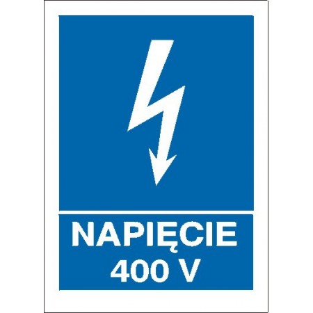 EG-tablice „Napięcie 400 V” pionowa