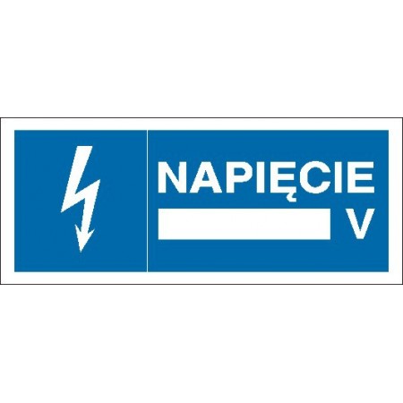 EG-tablice „Napięcie........V” pozioma