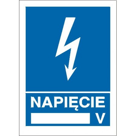 EG-tablice „Napięcie........V” pionowa